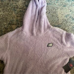 NWT New Balance girls size 14/16 faux fur hoodie